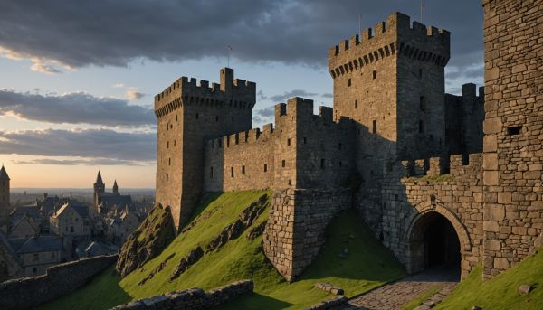Vestiges des remparts et tours fortifiées de la ville